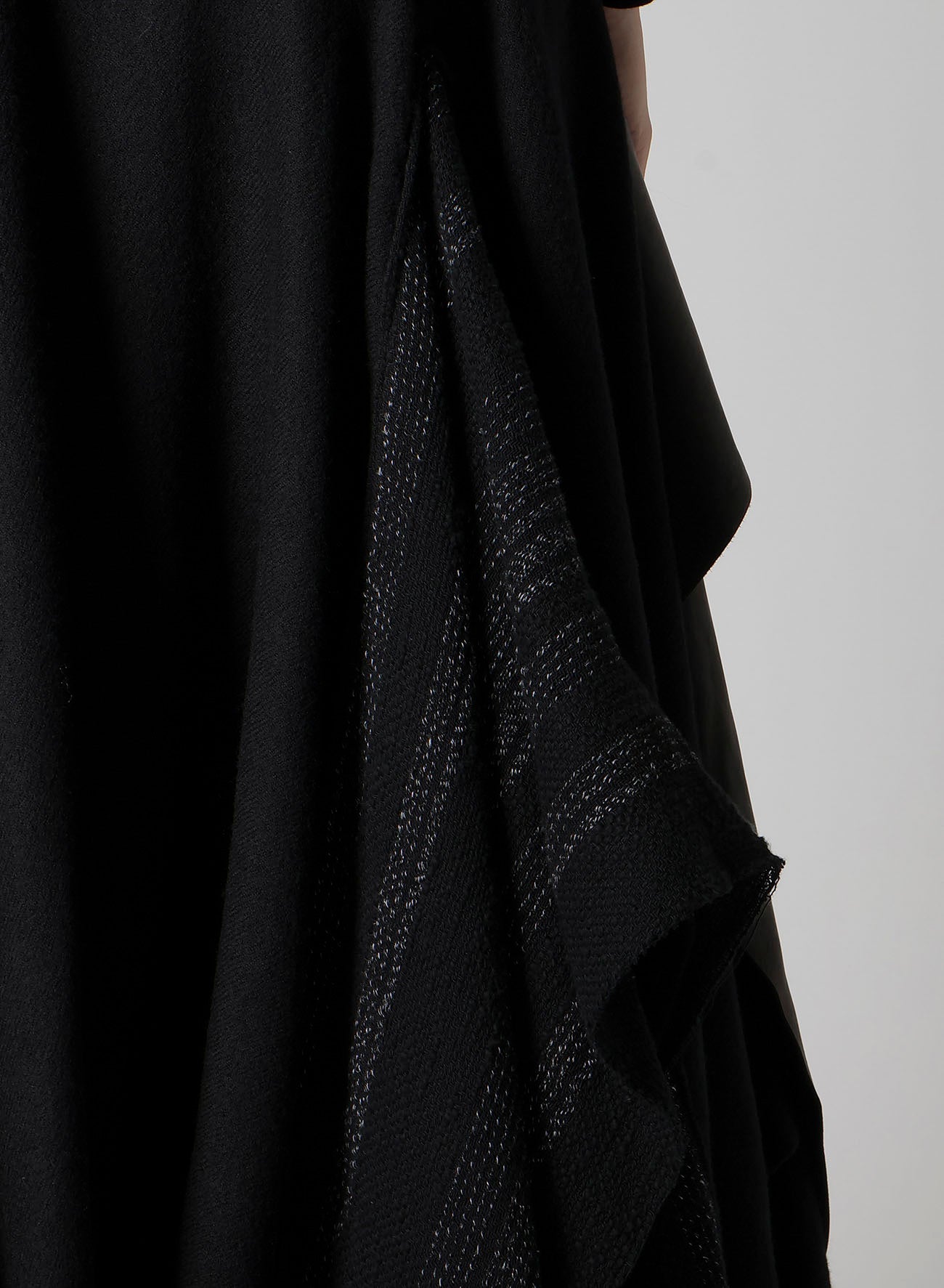 WOOL VIYELLA DRAPED FLARE DRESS