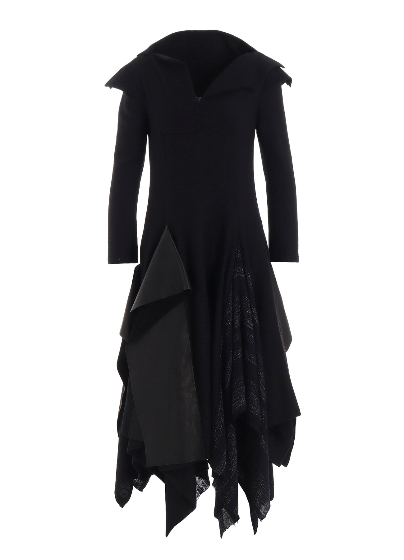 wool flare dress Black Wool Midi Dress with Fit and Flare Silhouette for Elegant Winter Style YLISTYLE