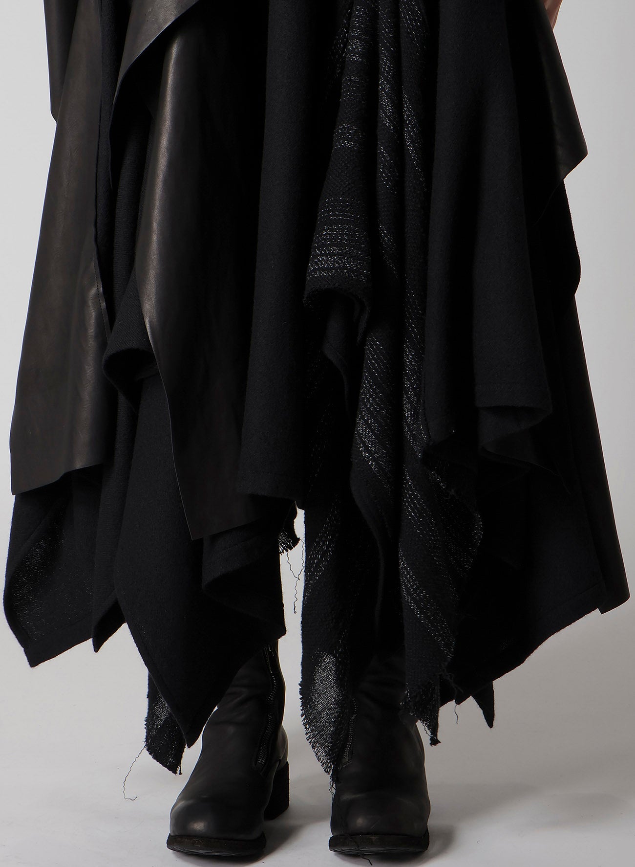 WOOL VIYELLA DRAPED FLARE DRESS