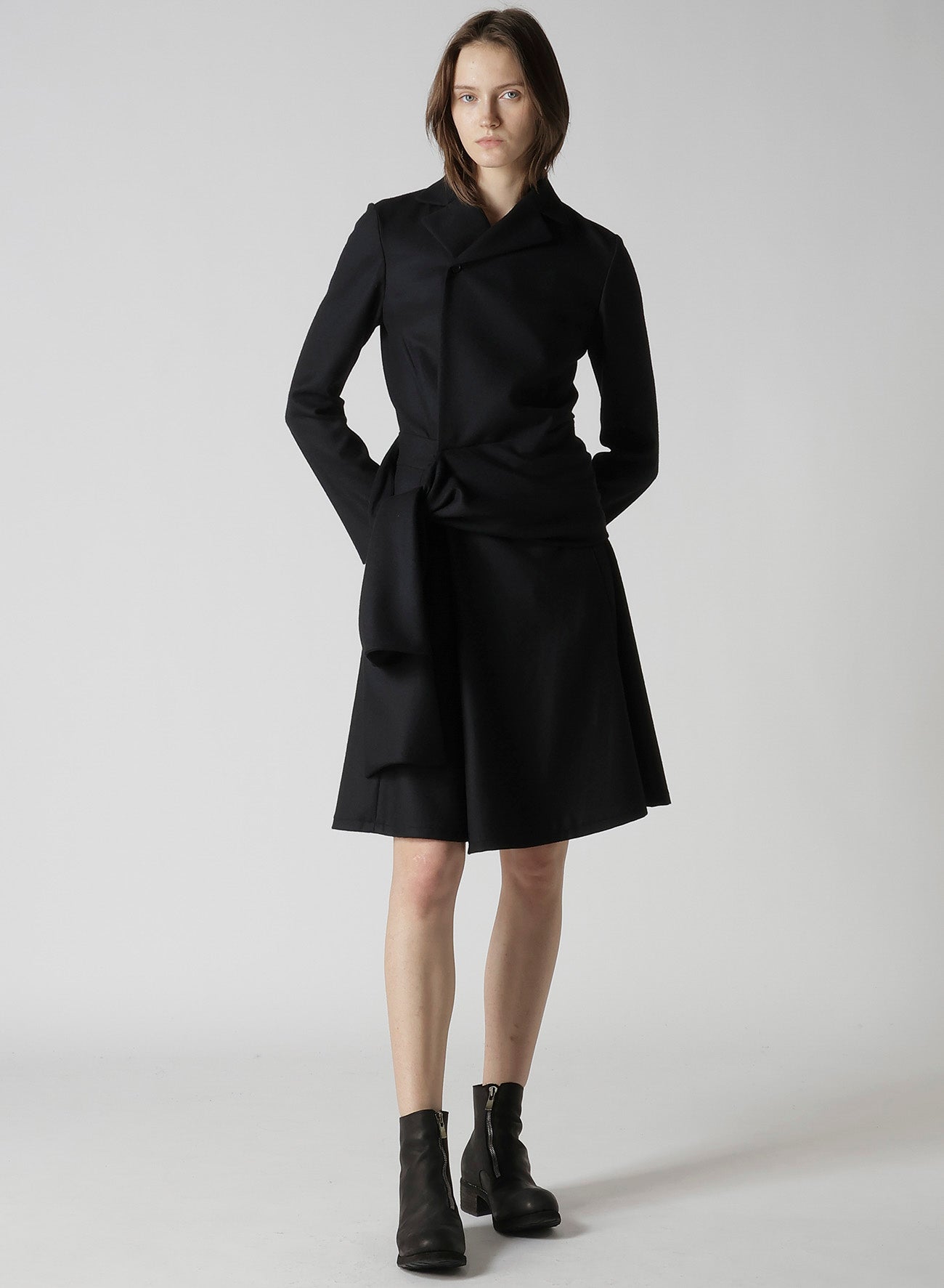 W/SAXONY KNOT DETAIL WRAP DRESS – THE SHOP YOHJI YAMAMOTO