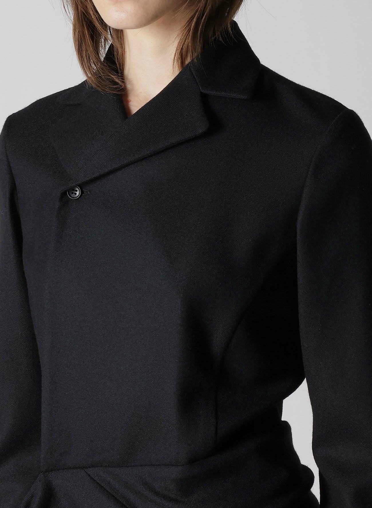 W/SAXONY KNOT DETAIL WRAP DRESS – THE SHOP YOHJI YAMAMOTO