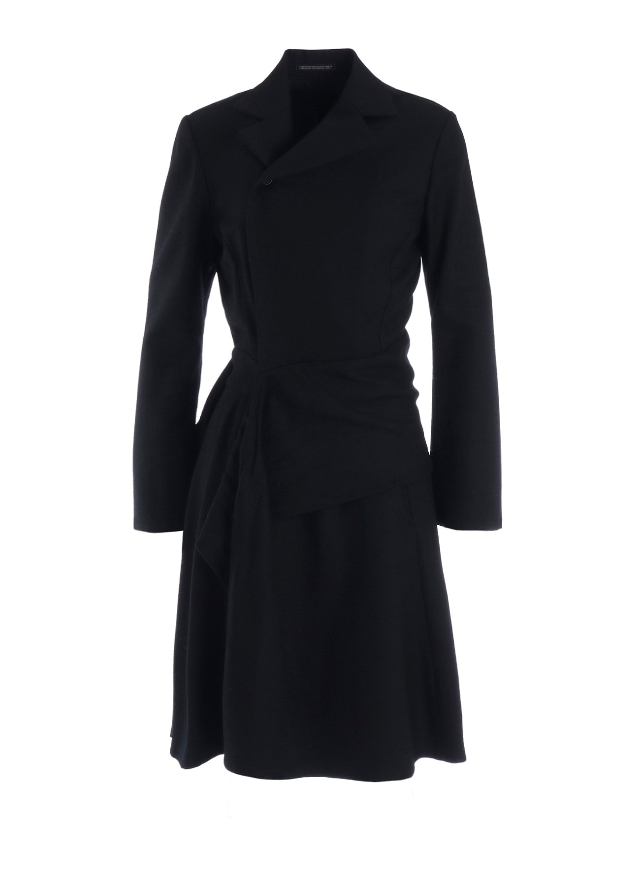 W/SAXONY KNOT DETAIL WRAP DRESS – THE SHOP YOHJI YAMAMOTO