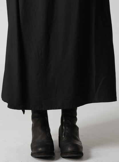 VISCOSE TWILL R DRAPED LONG DRESS