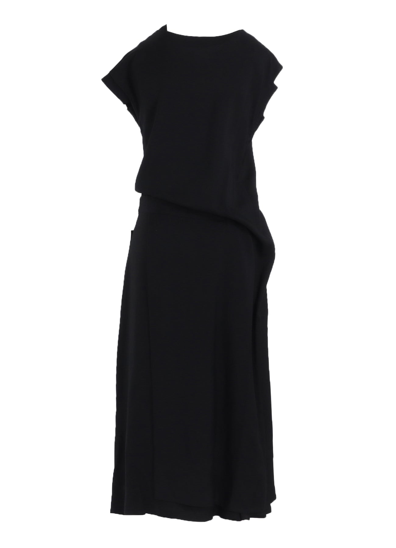 VISCOSE TWILL R DRAPED LONG DRESS