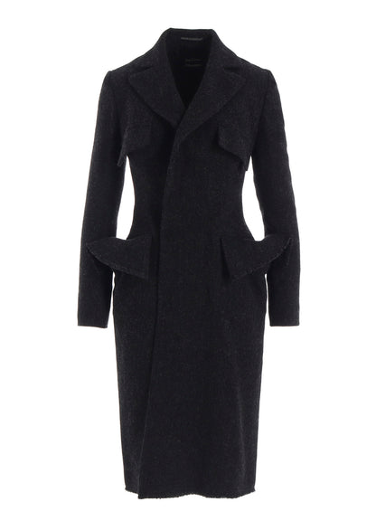 TWEED CLOTH FLAP DETAIL SLIM DRESS