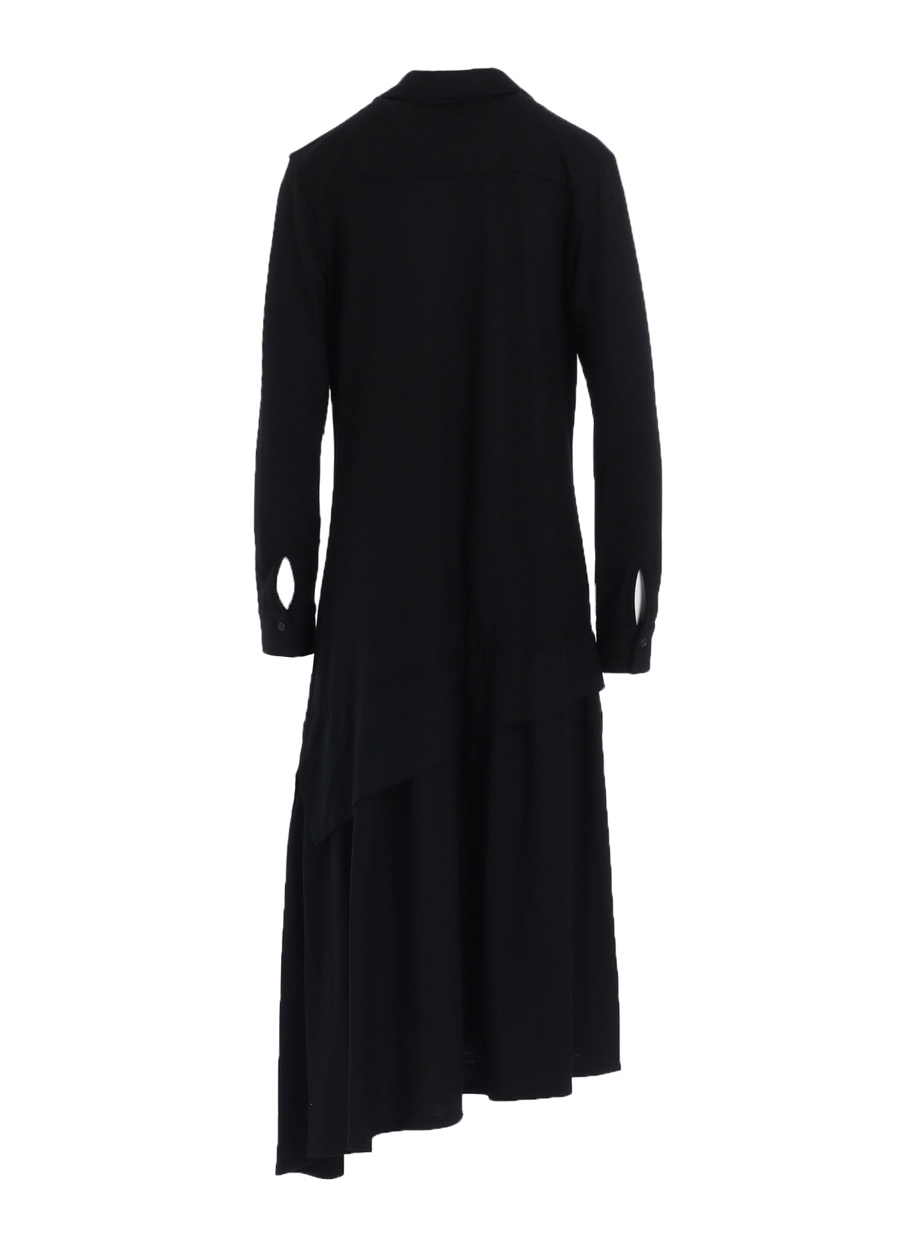 WASHABLE WOOL O COLLAR SHIRT DRESS