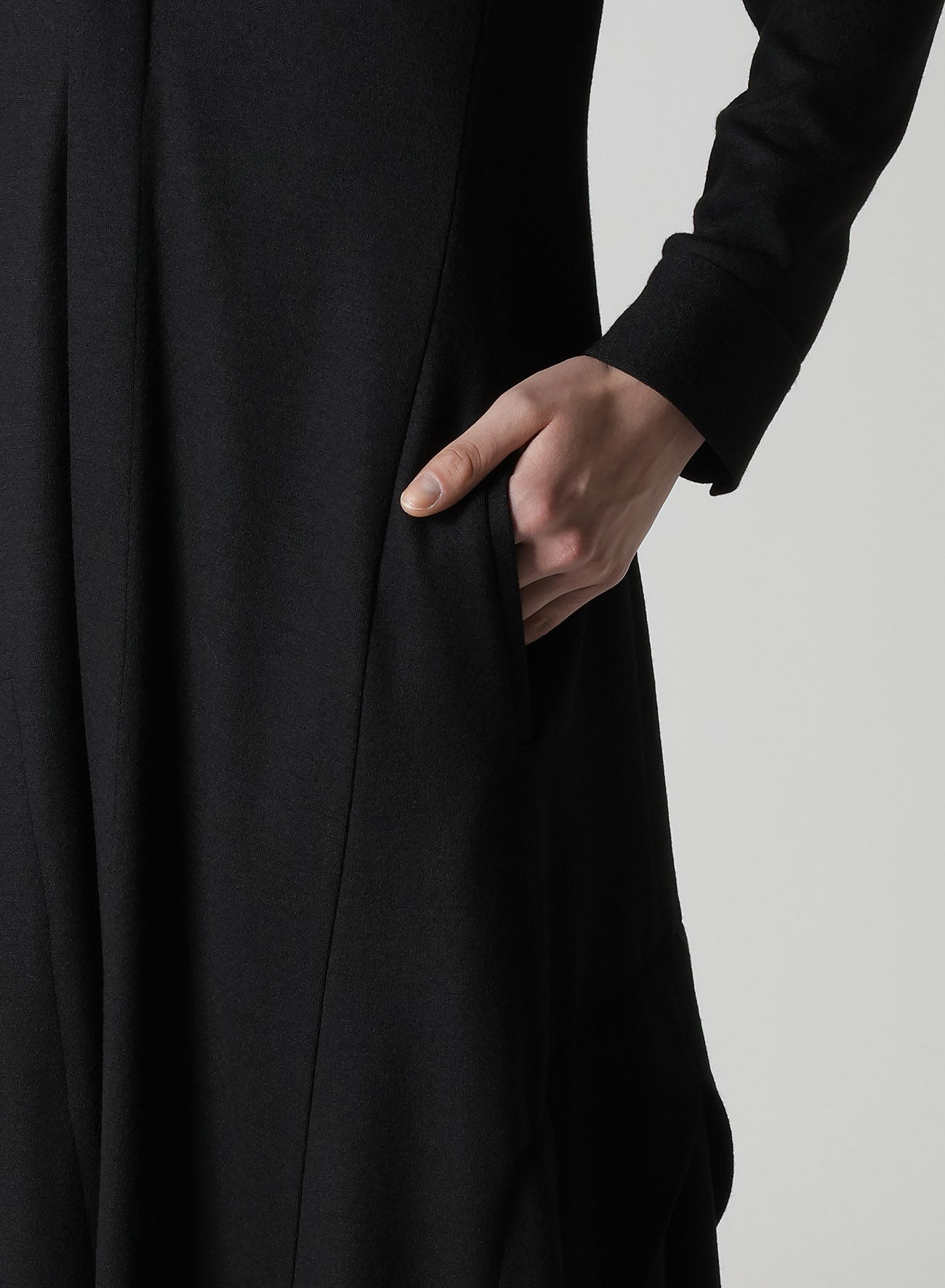 WASHABLE WOOL O COLLAR SHIRT DRESS