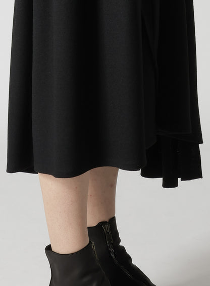 WASHABLE WOOL O COLLAR SHIRT DRESS