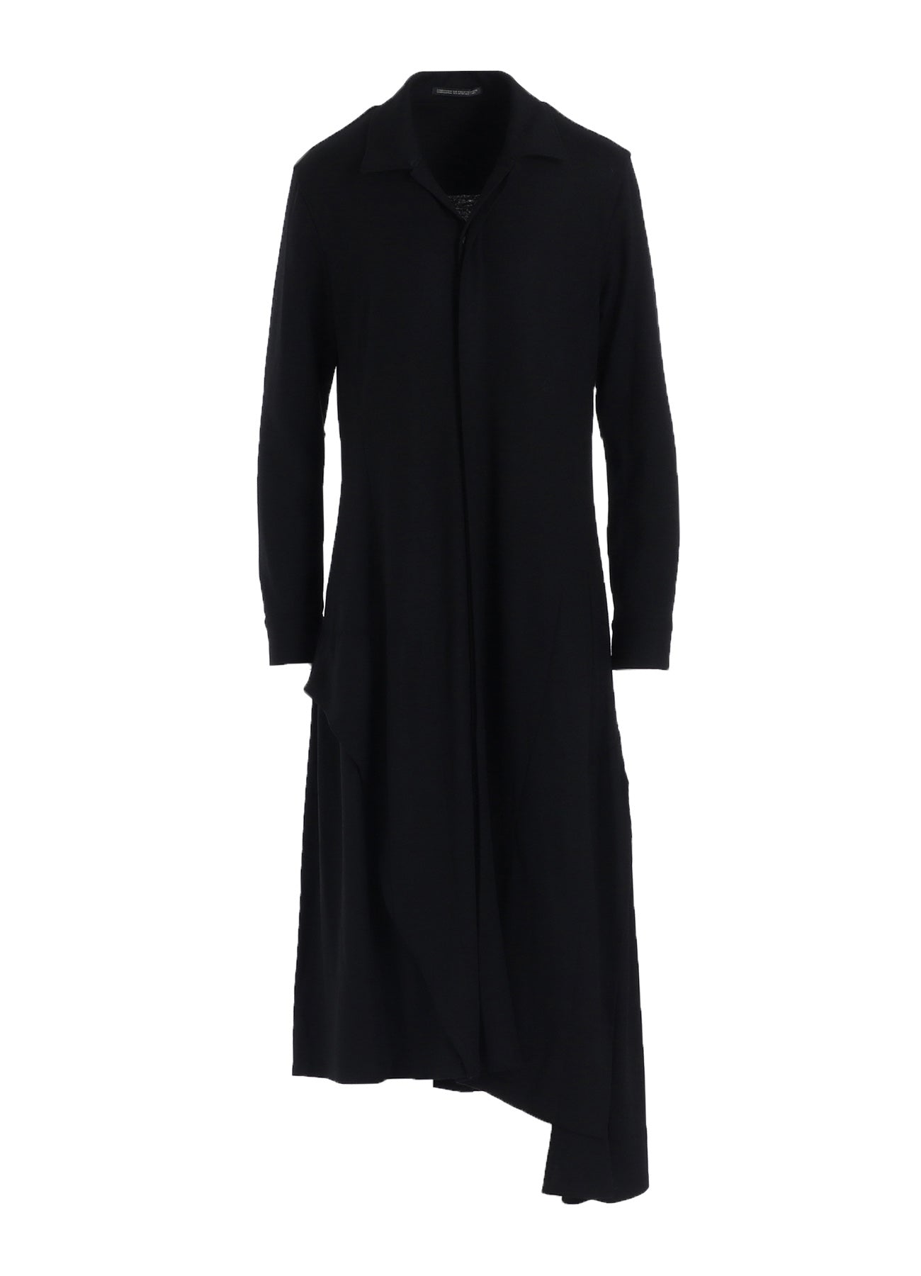 WASHABLE WOOL O COLLAR SHIRT DRESS