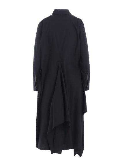 COTTON BROAD DRAPED SHIRT DRESS