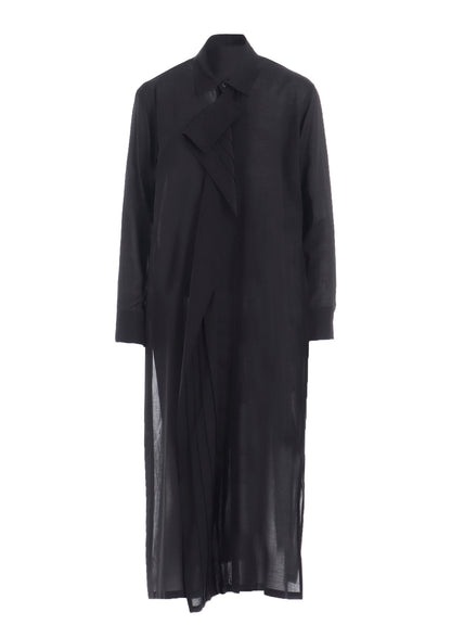 CELLULOSE LAWN PINTUCK SHIRT DRESS