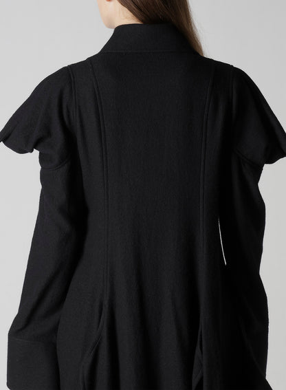 WOOL VIYELLA PUFFED SLEEVES SHIRT DRESS