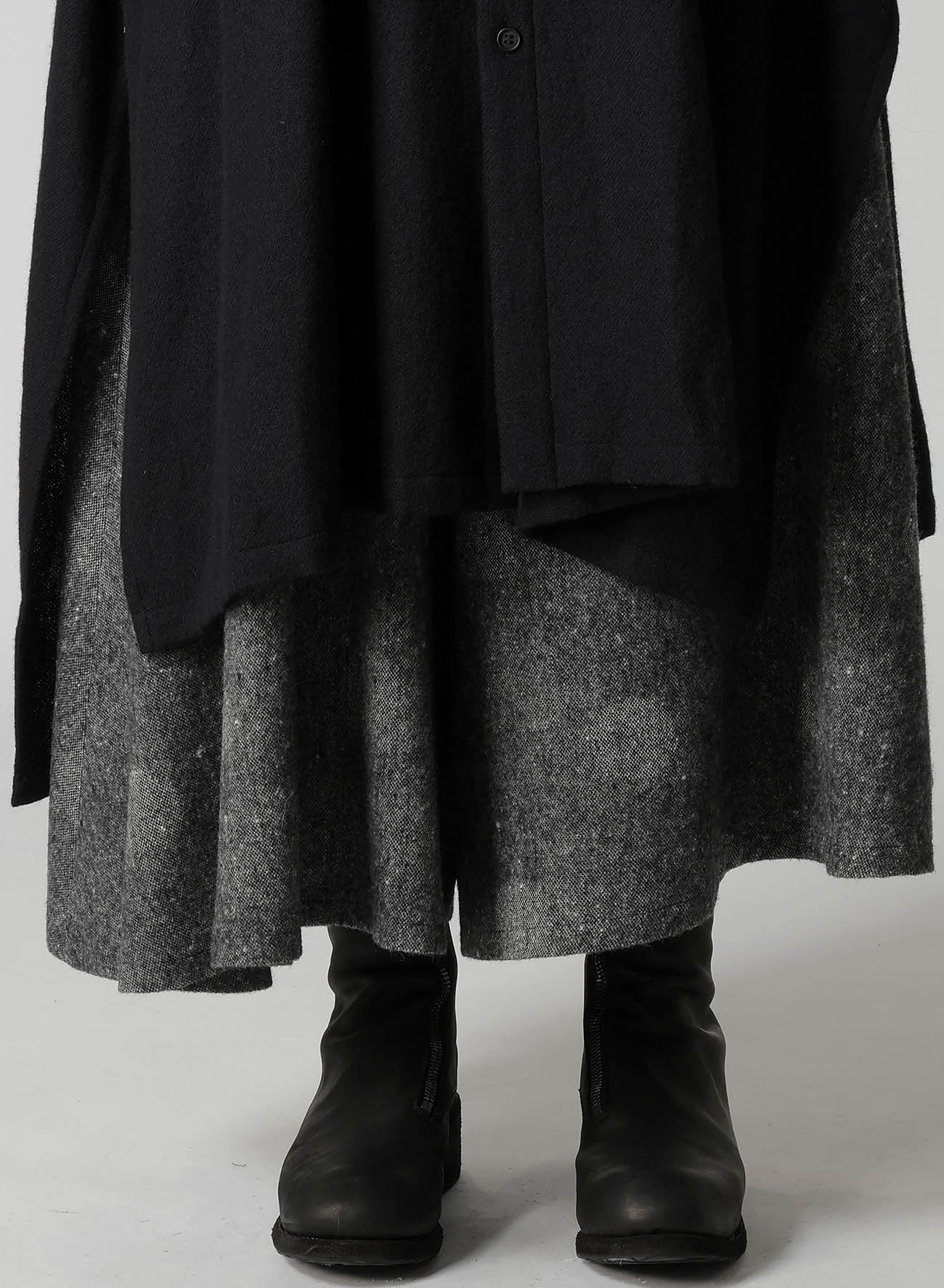 WOOL VIYELLA PUFFED SLEEVES SHIRT DRESS