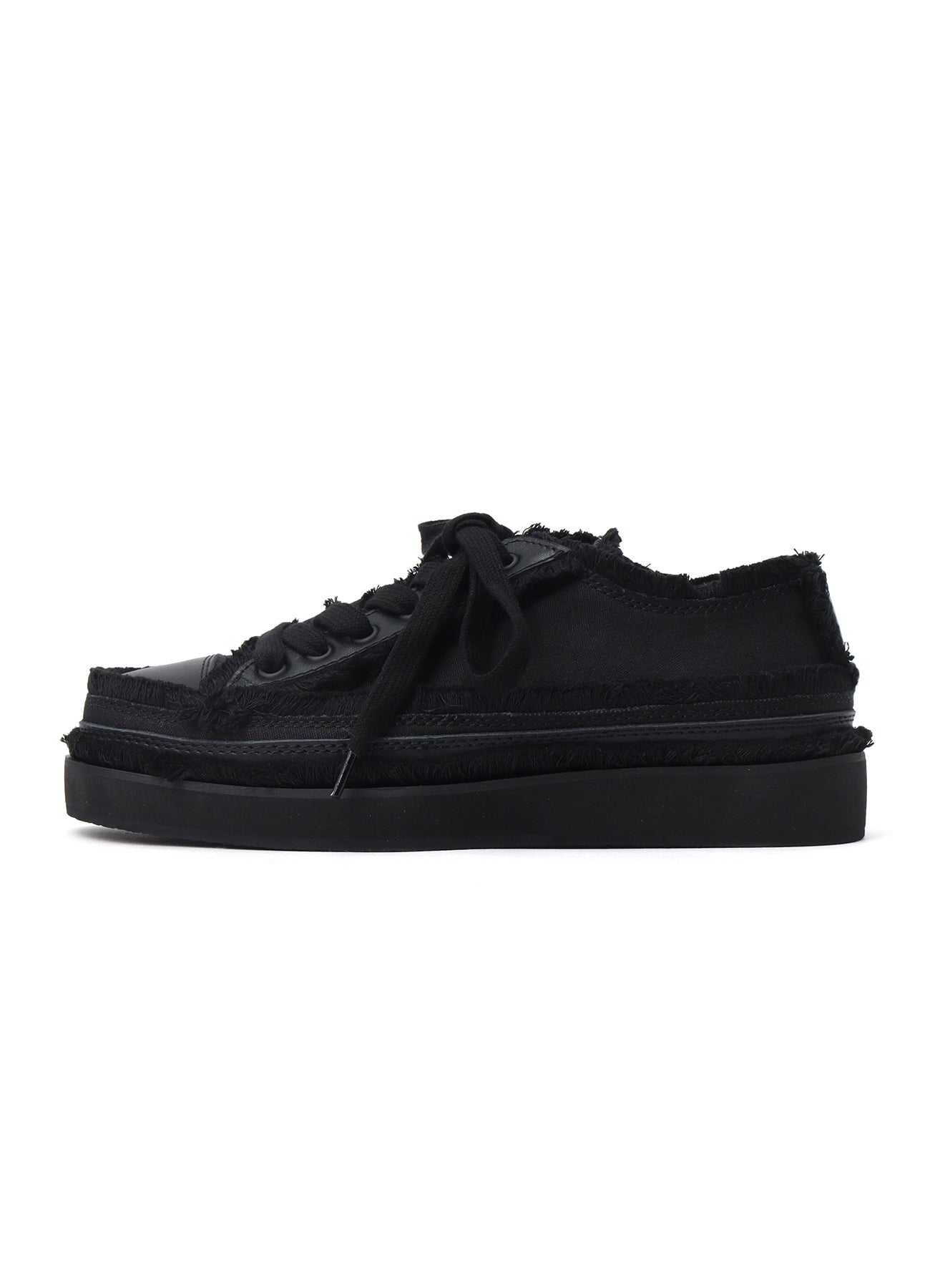 COTTON CANVAS A LOW-CUT FRINGE SNEAKERS