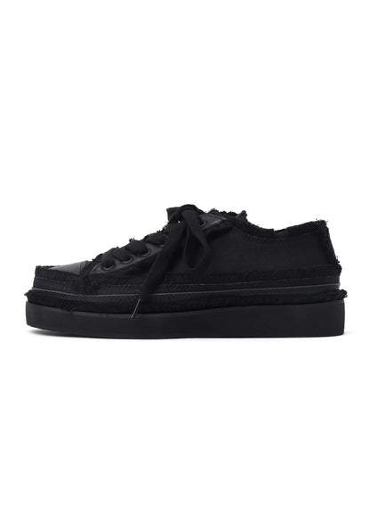 COTTON CANVAS A LOW-CUT FRINGE SNEAKERS