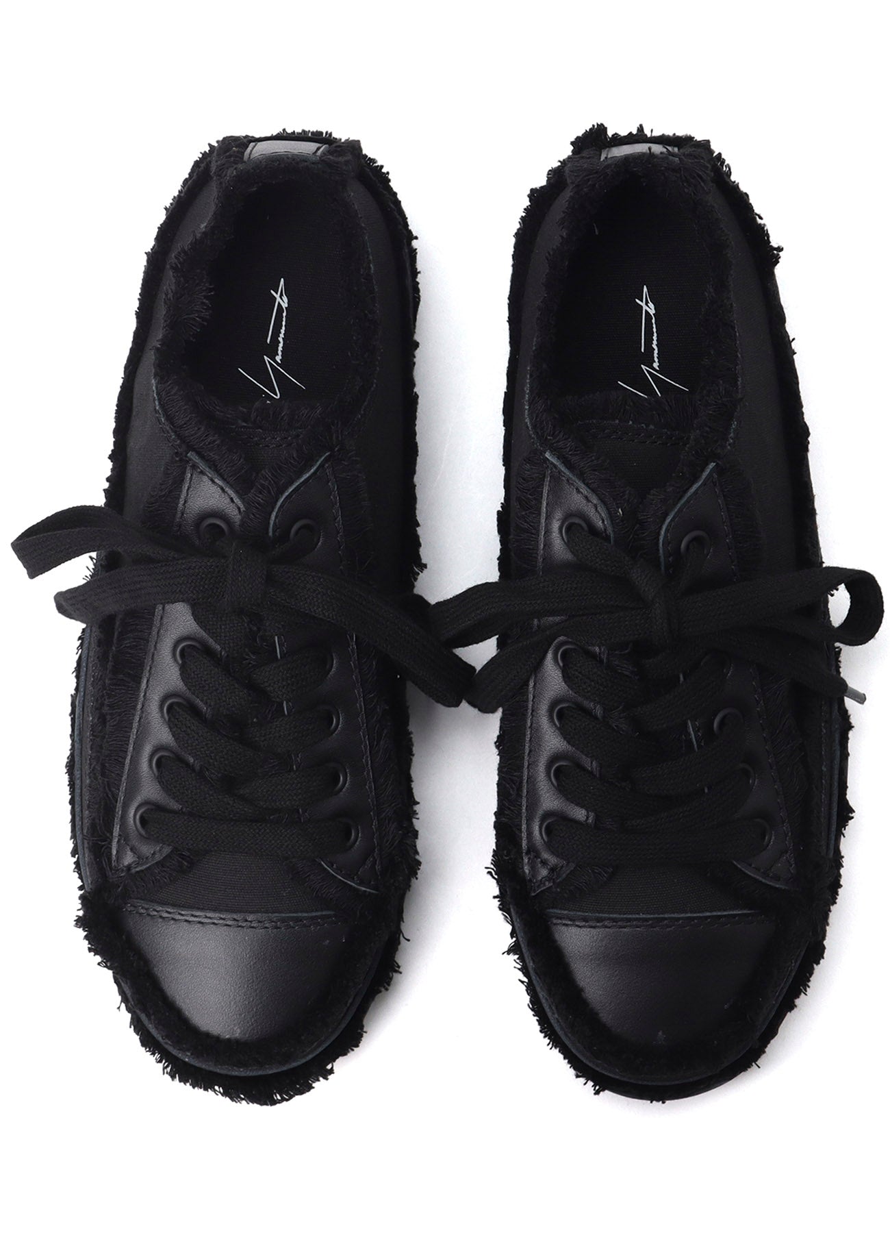 COTTON CANVAS A LOW-CUT FRINGE SNEAKERS