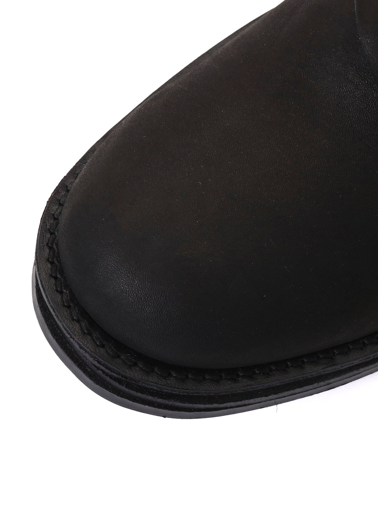 UNEVEN DYED LEATHER LACE-UP BOOTS