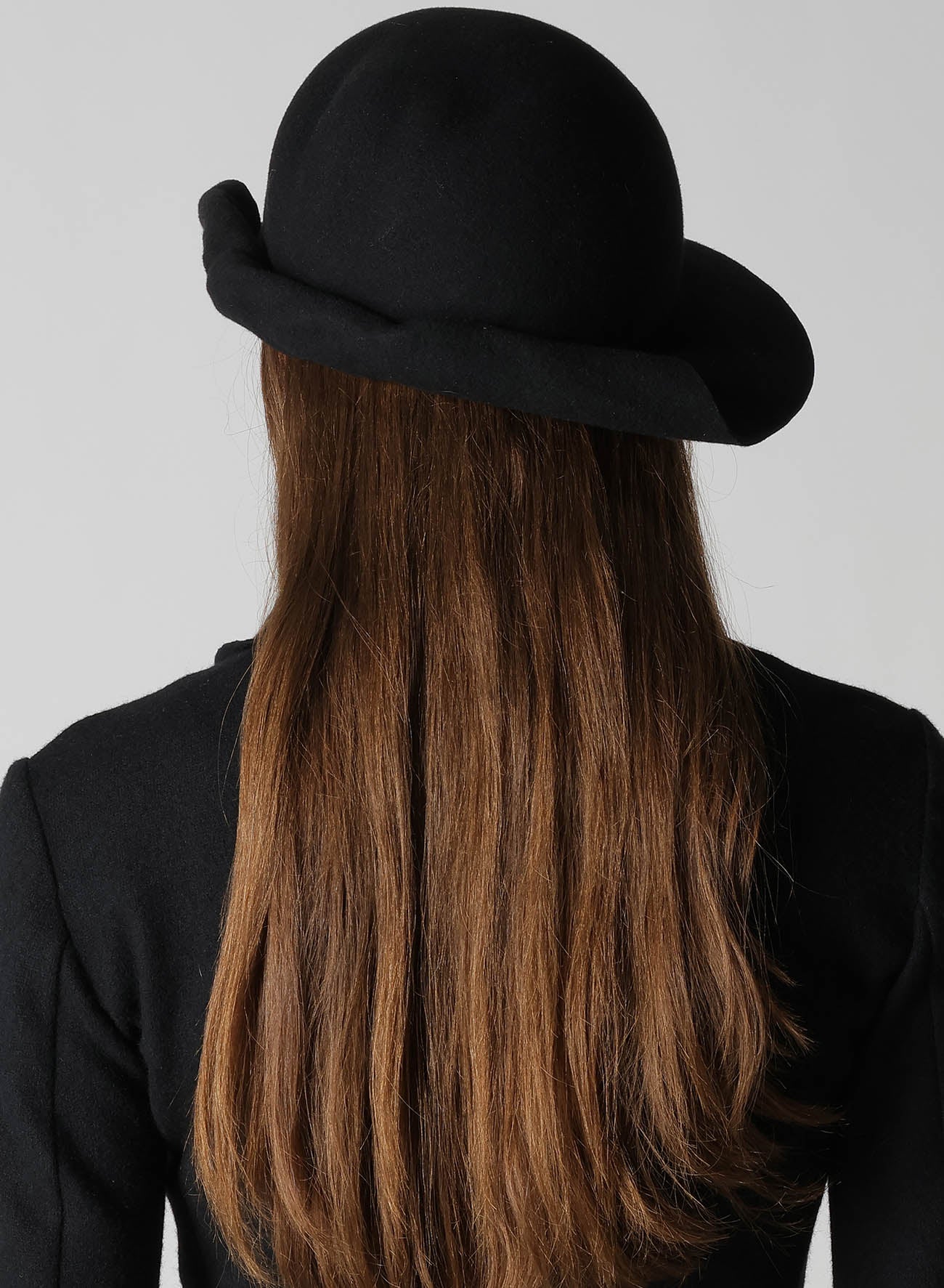 HAT MATERIAL BK DRAPED FADORA
