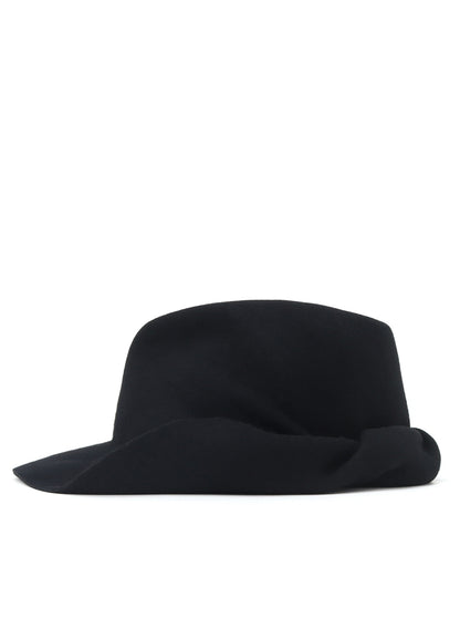 HAT MATERIAL BK DRAPED FADORA