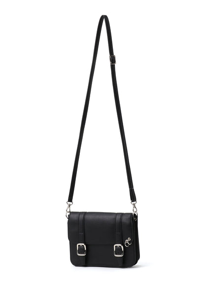 SHRINKED LEATHER FLAP MINI SHOULDER BAG