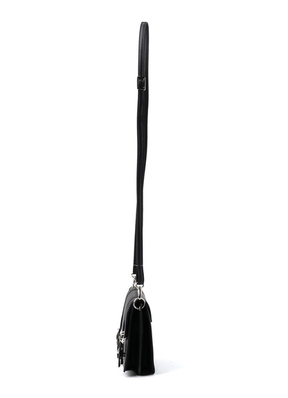 SHRINKED LEATHER FLAP MINI SHOULDER BAG