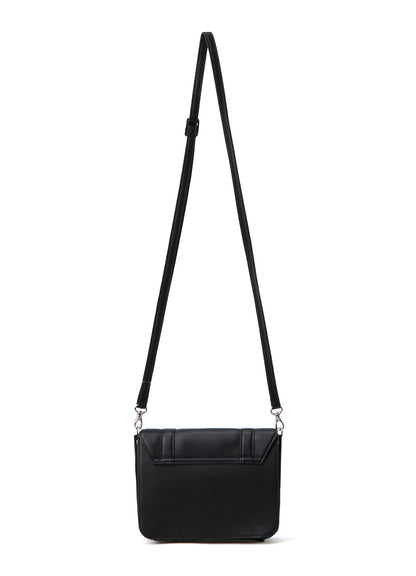 SHRINKED LEATHER FLAP MINI SHOULDER BAG