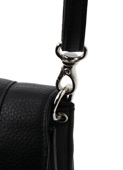 SHRINKED LEATHER FLAP MINI SHOULDER BAG