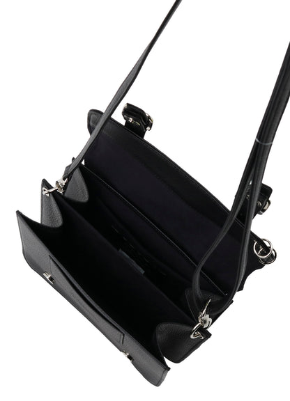 SHRINKED LEATHER FLAP MINI SHOULDER BAG