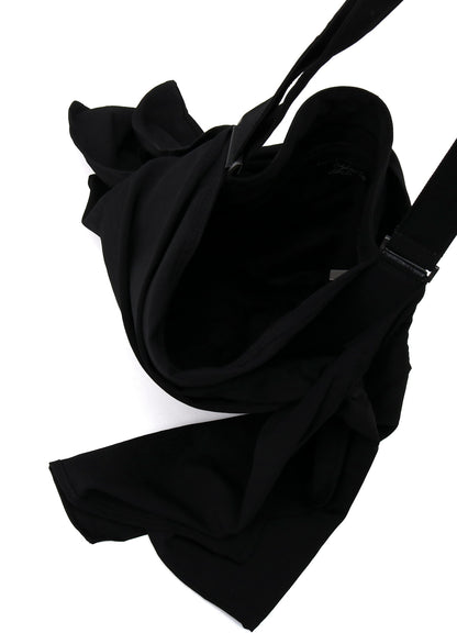 W/GABARDINE CROSS DRAPED SHOLDER BAG