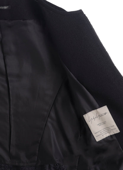 WOOL VIYELLA F ZIP SLIM JACKET