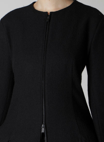 WOOL VIYELLA F ZIP SLIM JACKET