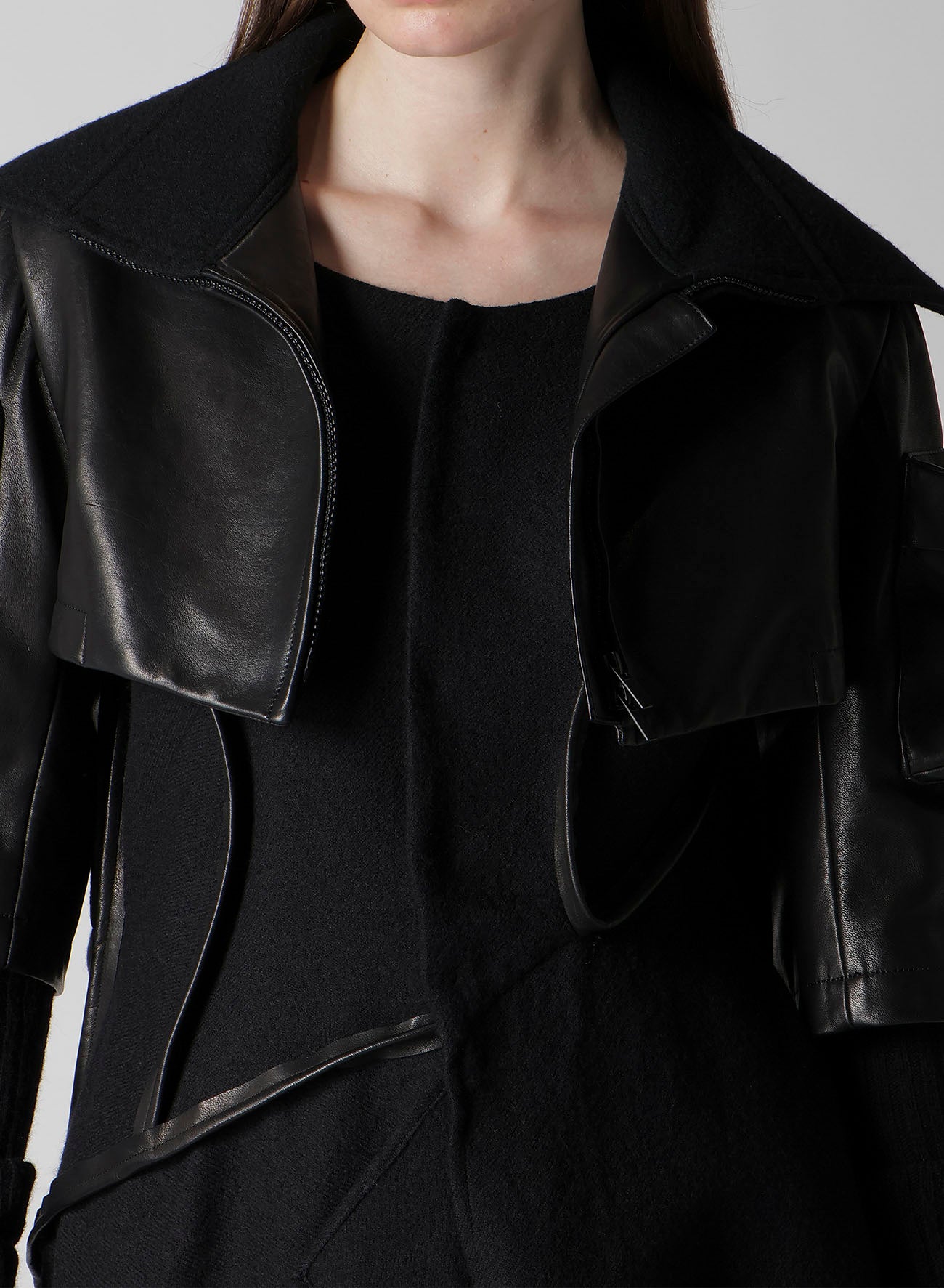 HORSE SUEDE RIBBED SLV SHORT JACKET
