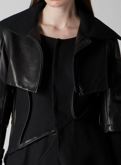 HORSE SUEDE RIBBED SLV SHORT JACKET