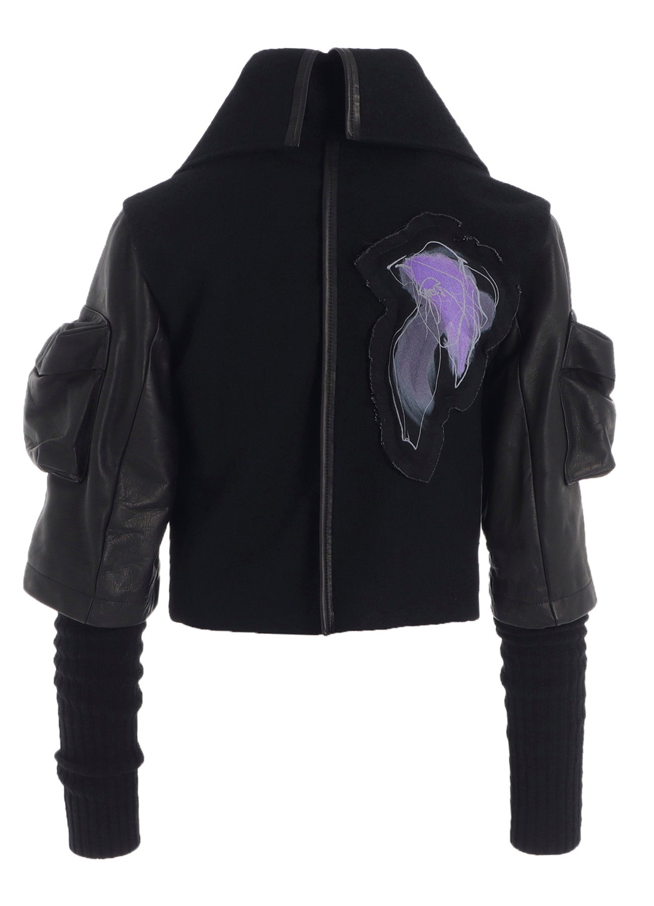 HORSE SUEDE RIBBED SLV SHORT JACKET