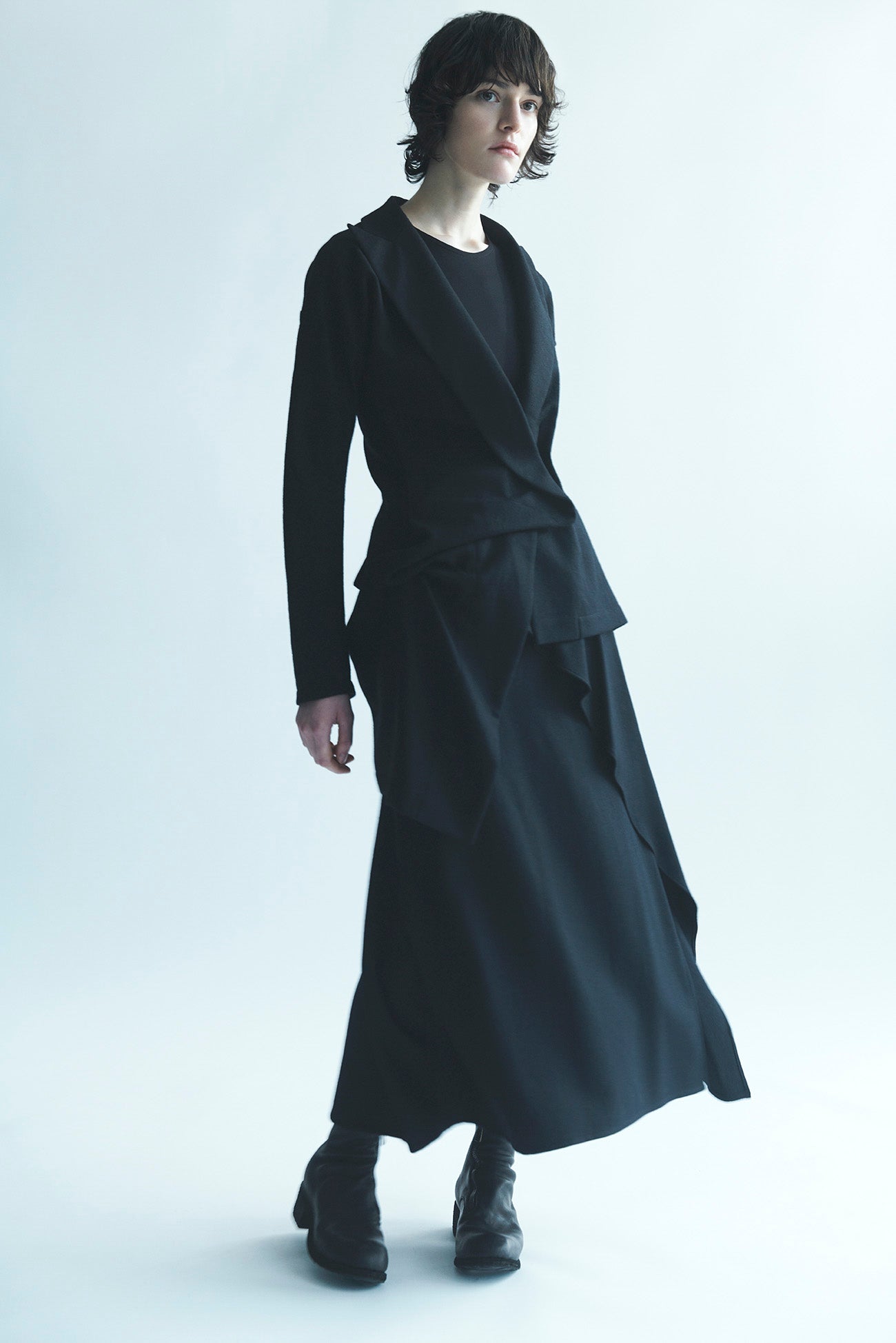 W/SAXONY ASYMMETRY JACKET – THE SHOP YOHJI YAMAMOTO