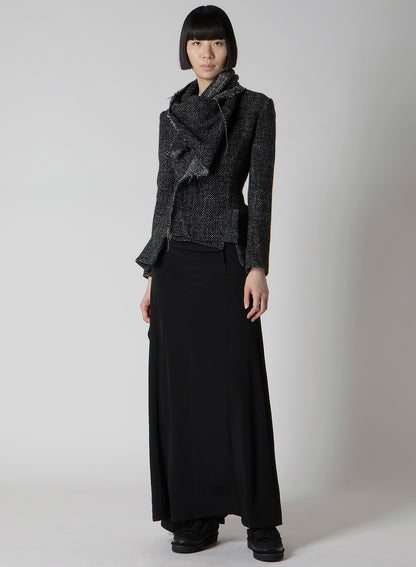 HANDMADE TWEED STOLE DETAIL JACKET