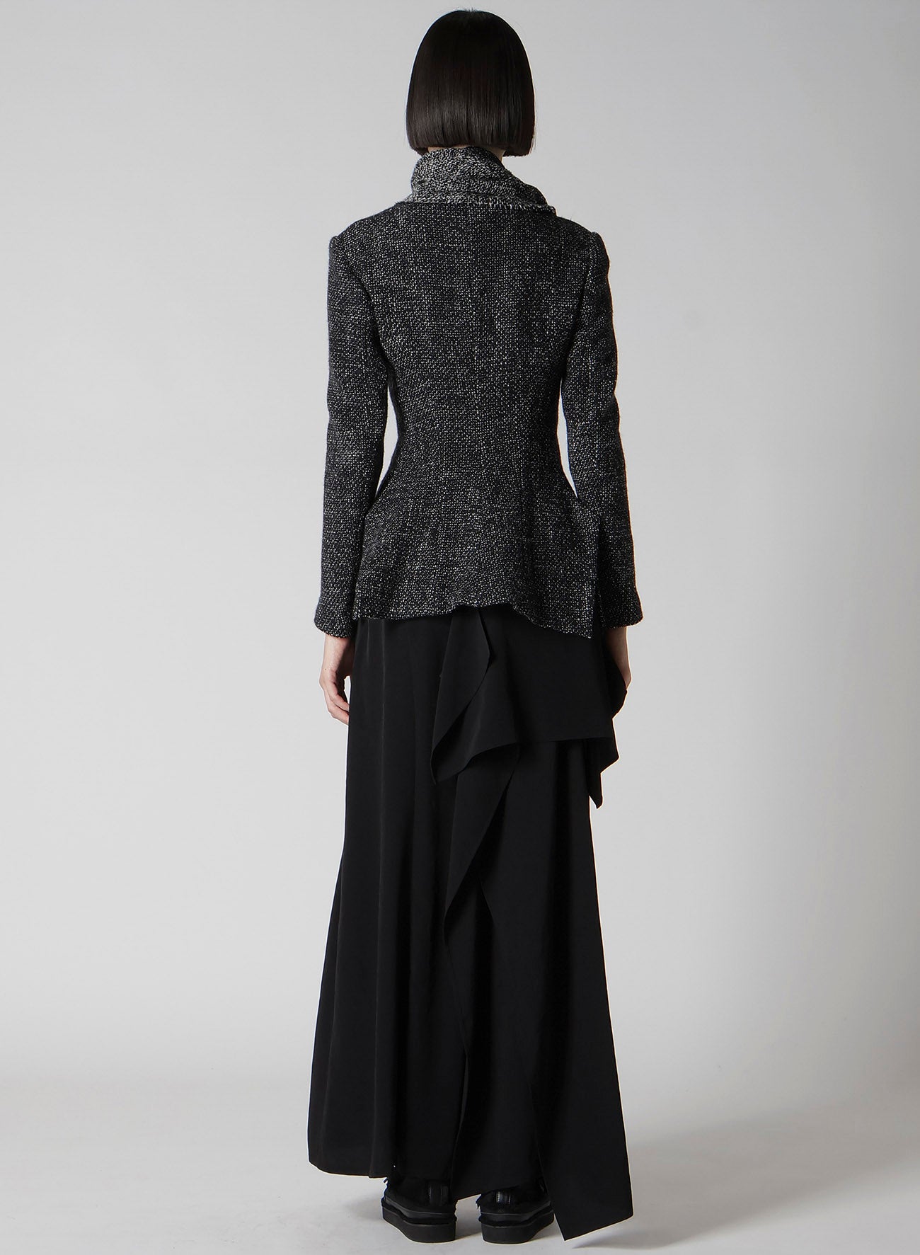 HANDMADE TWEED STOLE DETAIL JACKET