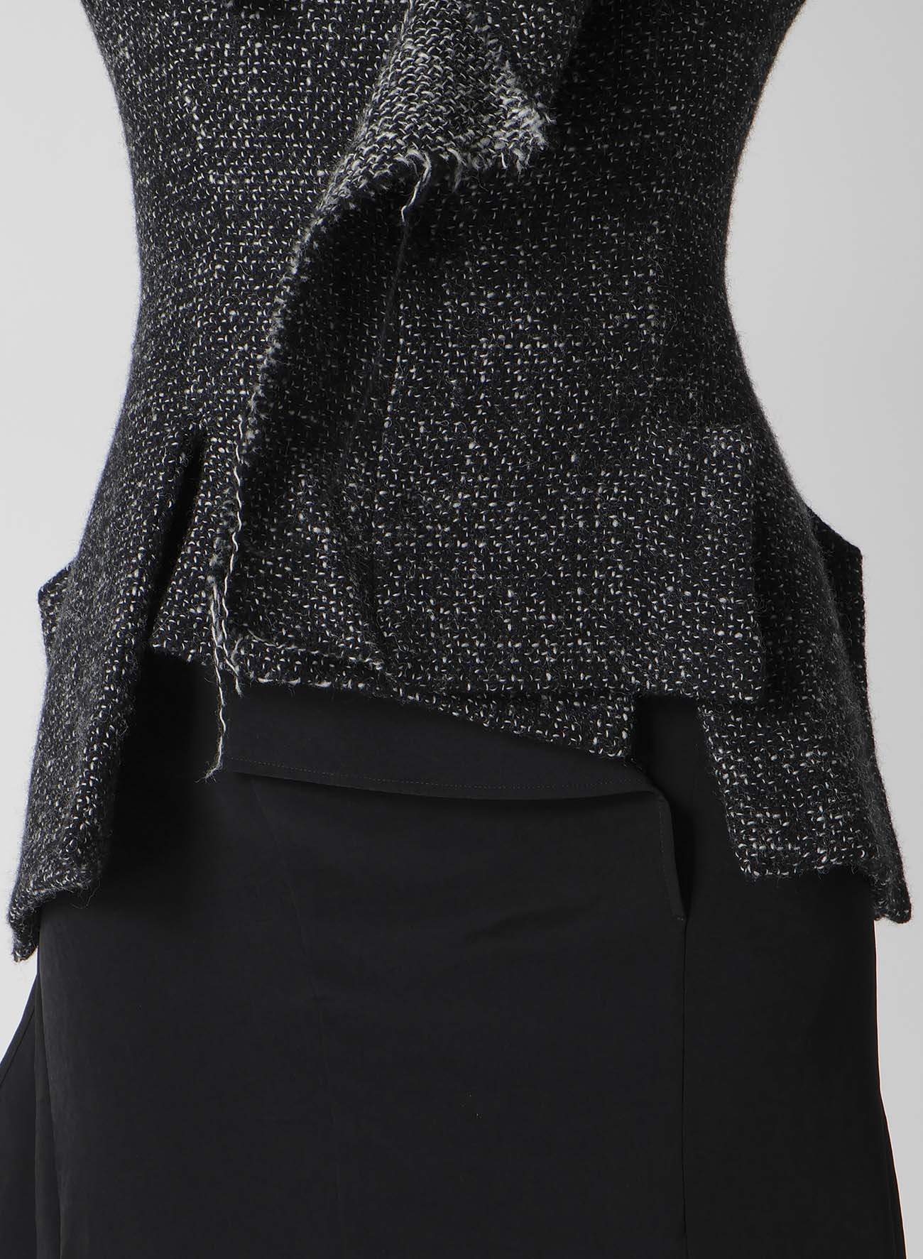 HANDMADE TWEED STOLE DETAIL JACKET