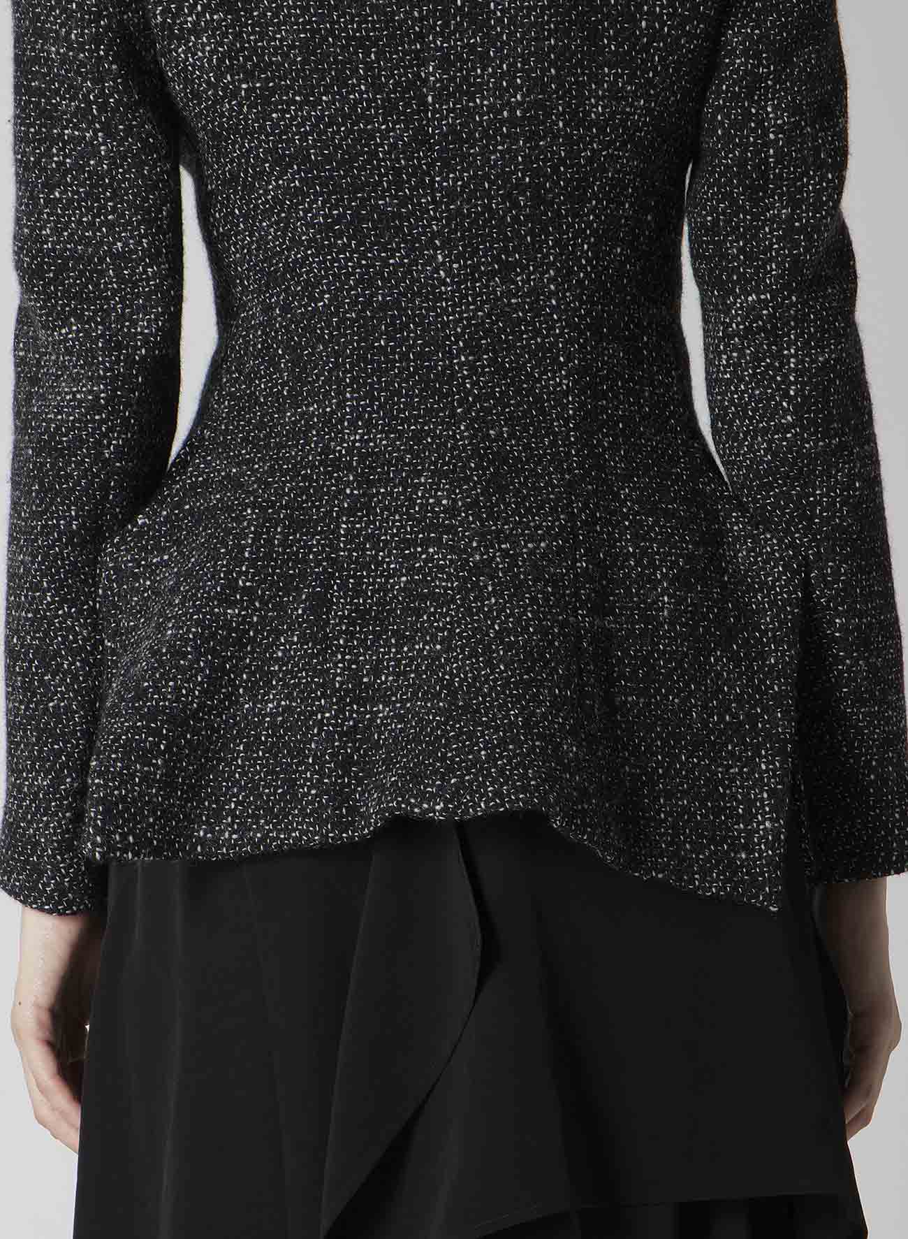 HANDMADE TWEED STOLE DETAIL JACKET