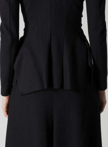 SOFT WOLLEN 1/14 STOLE DETAIL JACKET