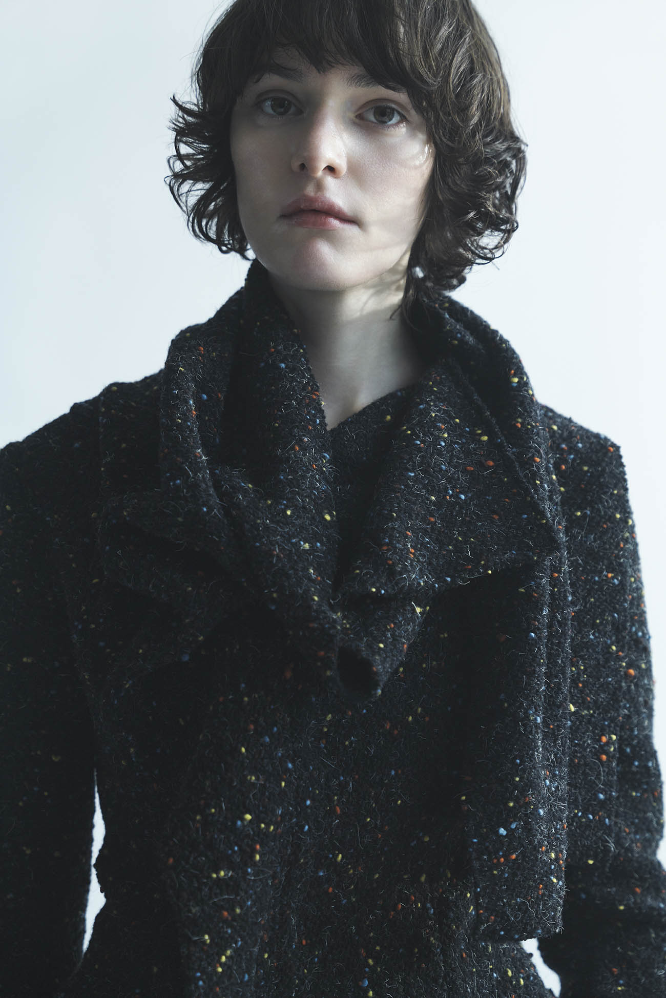 TWEED STOLE DETAIL JACKET