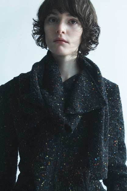 TWEED STOLE DETAIL JACKET