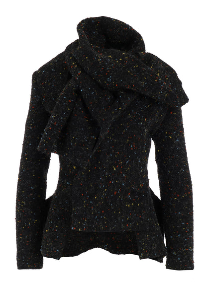TWEED STOLE DETAIL JACKET