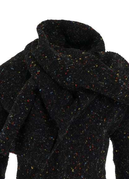 TWEED STOLE DETAIL JACKET