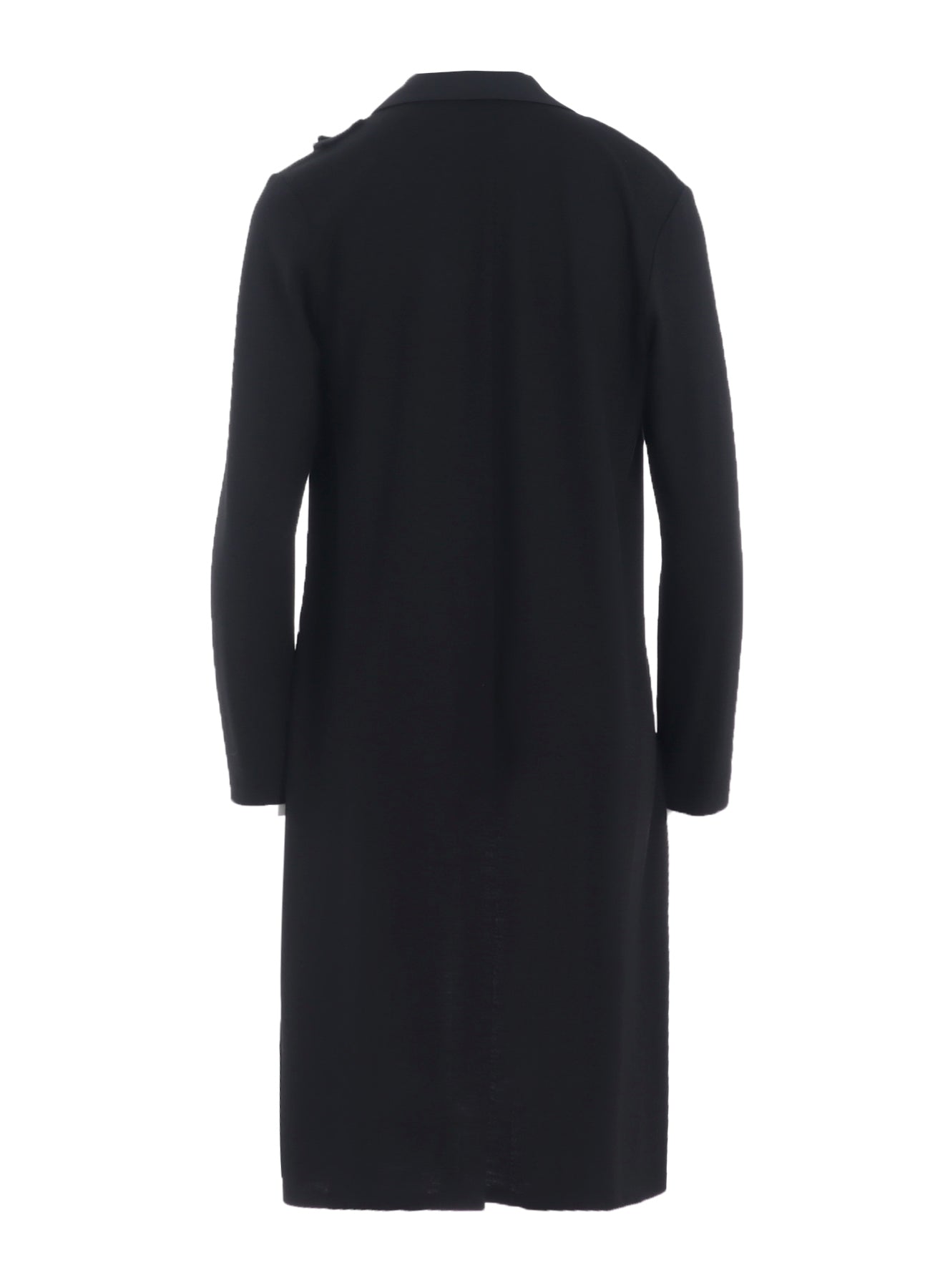 WASHABLE WOOL FABRIC COMBI LONG JACKET