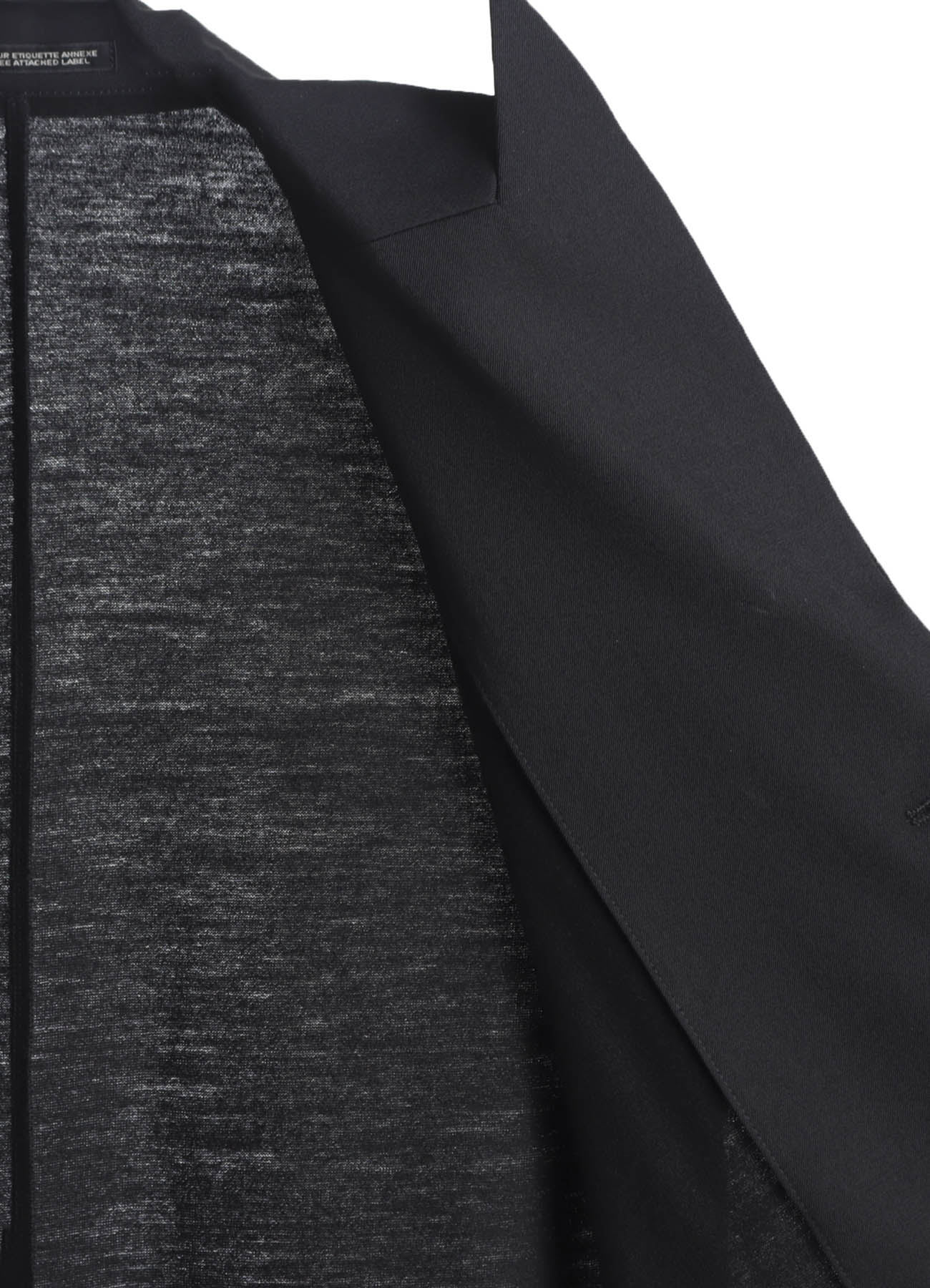 WASHABLE WOOL FABRIC COMBI LONG JACKET
