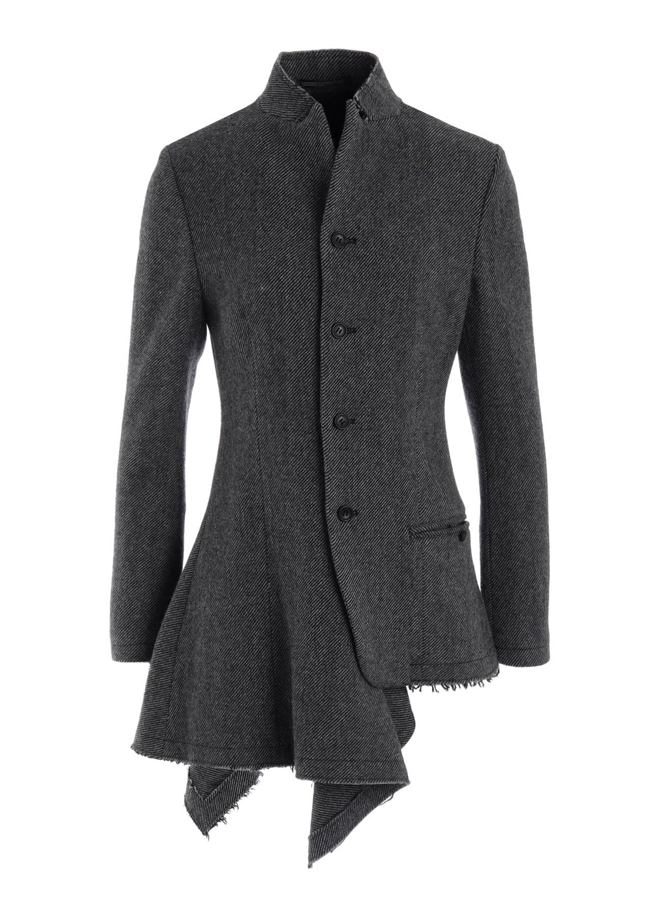 TWEED CLOTH R LONG STAND C JACKET