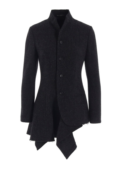 TWEED CLOTH R LONG STAND C JACKET