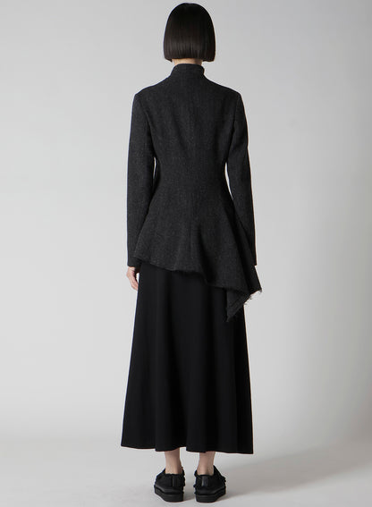 TWEED CLOTH R LONG STAND C JACKET