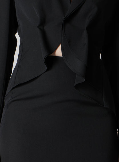 GABARDINE TUCK D SHORT JACKET